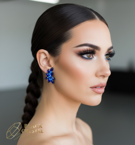 KOLCZYKI DO TAŃCA BLACK CRYSTAL